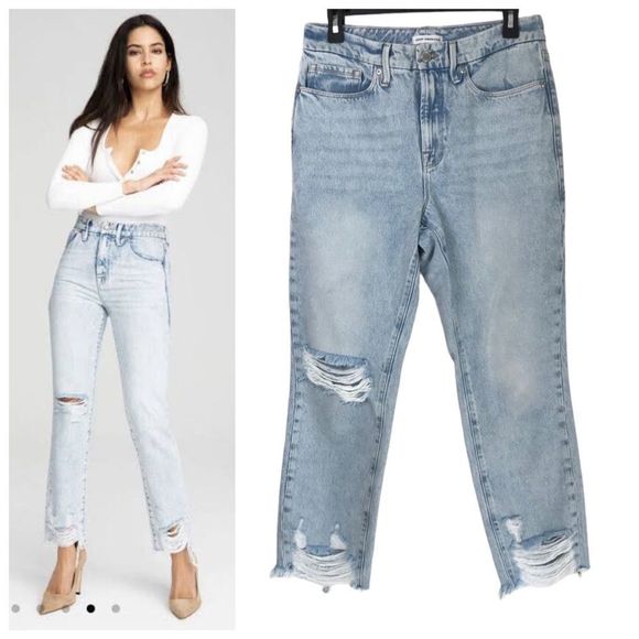 Good American Denim - Good American | Good Classic High Rise Straight Blue 359